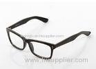 Big Black Square Eyeglass Frames For Men / Women , High Viscosity PC Plastic