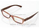 Vintage Oval Optical Frames For Men , Coffee / Blue Color Plastic Glasses Frames