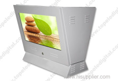 21.5inch 1,000nits dual-screens with water-proof case lcd monitor for gas station