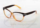 Yellow Optical Round Plastic Eyeglass Frames For Women , Light Thin New Style