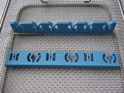 silicone instrument holder/silicone strip for sterile basket