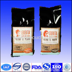 gusset coffee bag with valve