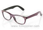 Purple Polycarbonate Optical Frames For Women , Full Rim Vintage Round Shaped