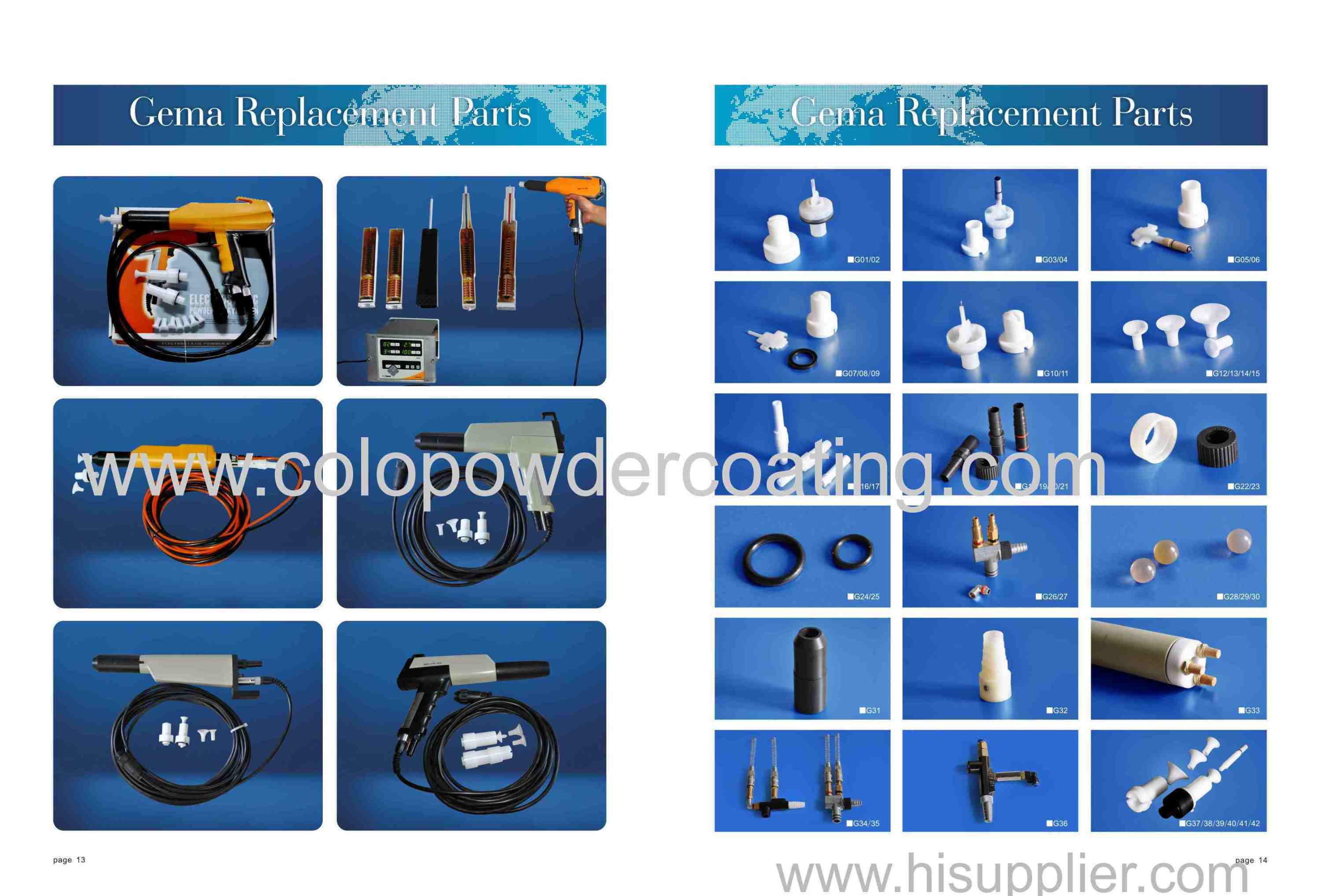 G powder coating spare parts