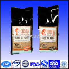 side gusset coffee packaging bag with valve