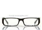 Narrow Rectangular Plastic Eyeglass Frames For Men With Nose Pads , Red Popular