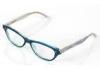 Half Round Plastic Eyeglass Frames For Youth , Blue / Dark Coffee Color