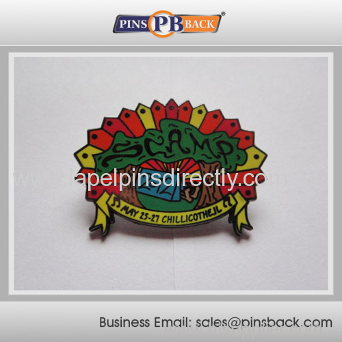 Metal soft enamel pin badge