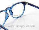 Blue / Orange Round Plastic Glasses Frames For Ladies , Light New Style