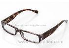 Purple Rectangle Full Rim Eyeglasses Frames , Flexible Plastic , Custom OEM