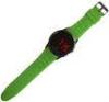Mirror Face Silicone LED Watch Water Resistance Green Sports Watches