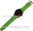Mirror Face Silicone LED Watch Water Resistance Green Sports Watches