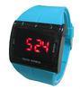 Silicone LED Touch Screen Watches , Blue Waterproof Day Date Watch