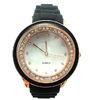 Customized Waterproof Womens Quartz Watches , Diamond Silicone Watch