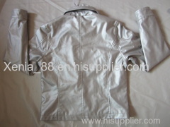 Pu jacket for lady in stock