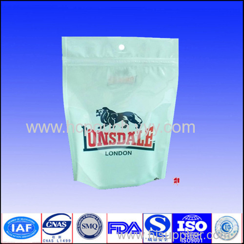 stand up food packaging bag with zipper