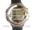 Men PU Buckle Digital Vibrating Alarm Watch Dual Time Electronic Watch