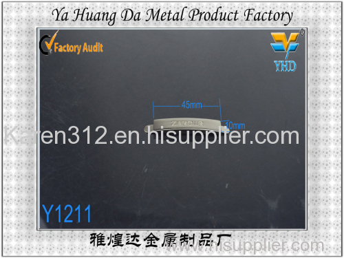 hot sale zinc alloy decorative label