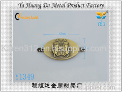 hot sale alloy decorative speciafic label
