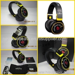 Black&yellow monster detox beats detox pro headphone by dr dre