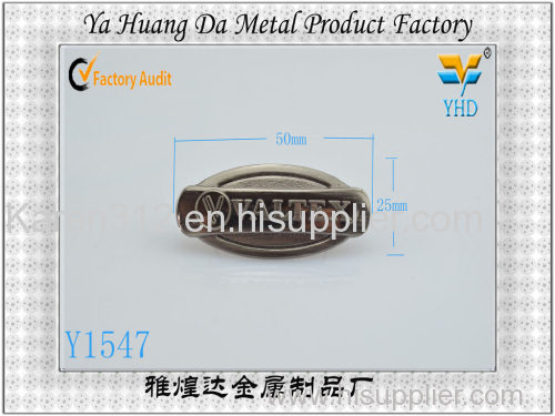 hot sale zinc alloy decorative label