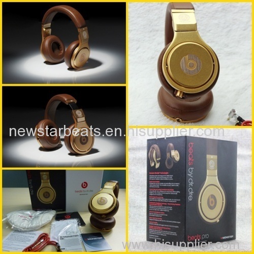 Blue&white/gold Beats pro monster beats pro headphone by dr dre