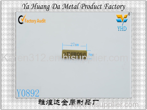 fashion designer metal labels for handbags