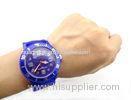 Silicone Slap Watch Blue Woman Ice Wristwatch Life Water Resistant