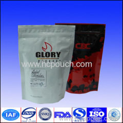 stand up coffee food bag with valve