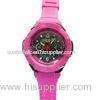 Pink Round Unisex Analog-digital Watches Casio Style OEM Wristwatch