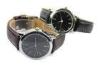 Couple Leather Wrist Watch Waterproof Digital Quartz Watches