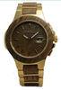 Wood Watch Band Calendar Analog Wristwatch For Businessman