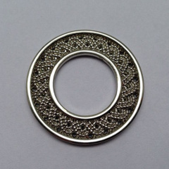 Ring Buckle Shiny Silver Color