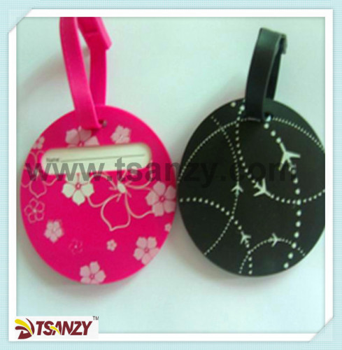 soft PVC round 3D baggage tag/carton bag tag