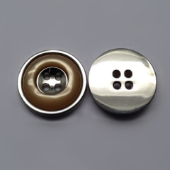Alloy Sewing Button with Polyester Part 4-Hole