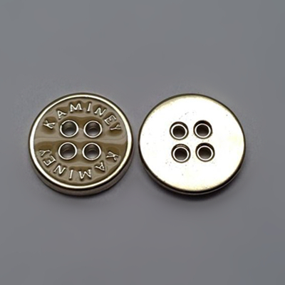 Alloy Sewing Button Plating with Enamel Finishing 4-Hole