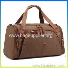 Trendy cute khaki weeked bag tote travel canvas duffel bag