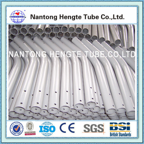 Powder coated steel pipe