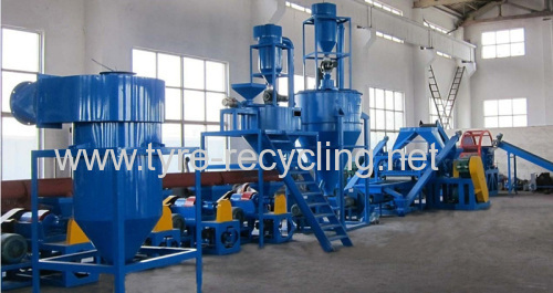 rubber radial tyre recycling line 