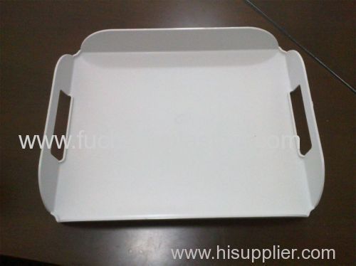 White plastics PScoffee trays