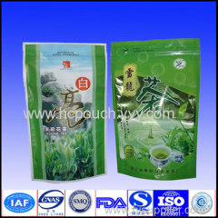 plastic stand up zipper tea bag