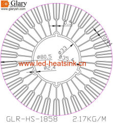 80.5mm LED Down Light Aluminum Heatsinks/Radiator/Cooler/Dissipator/Exchanger