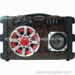 High quality 12V rechargeable battery SD/USB/MP3 speaker dual speakers D2