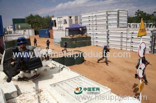 military defence wall welded mesh barrier and razor wire concertina coil