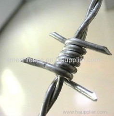 BWG12*14 electro-galvanized barbed wire