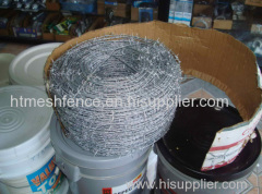 BWG12*14 electro-galvanized barbed wire