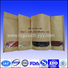 foil lined stand up kraft paper bags for food