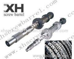 Pin type rubber machine screw and barrels