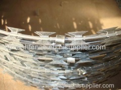 BTO-22 hot-dipped galvanized razor barbed wire anping manufacturer