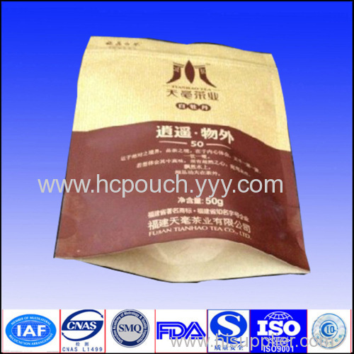 kraft stand up bag for food packaging